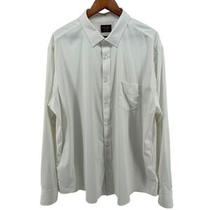 UNTUCKit Button Down Shirt Mens XXXL White Performance Stretch Long Sleeve